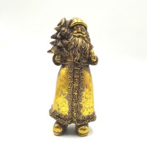 Traditional Old Gold Standing Santa