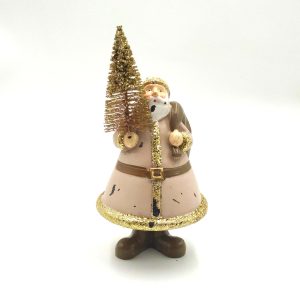 Traditional Santa Claus with Gold Tree
