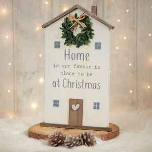 Christmas House Shaped Plaque