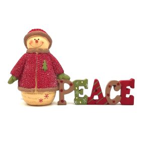 Snowman with Peace sign