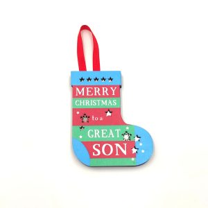 Christmas Wooden Bauble - Son