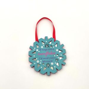 Christmas Wooden Bauble - Snowflakes
