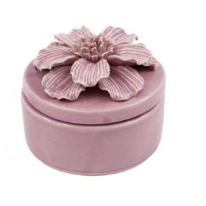 Pink Flower Trinket Box