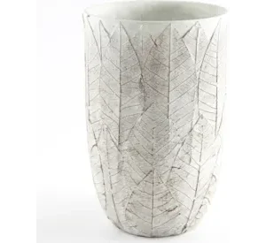 Embossed Leaf Vase