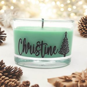 Personalised Candle 135ml - Christmas Tree Design