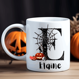 Initial & Name – Personalised Halloween Mug