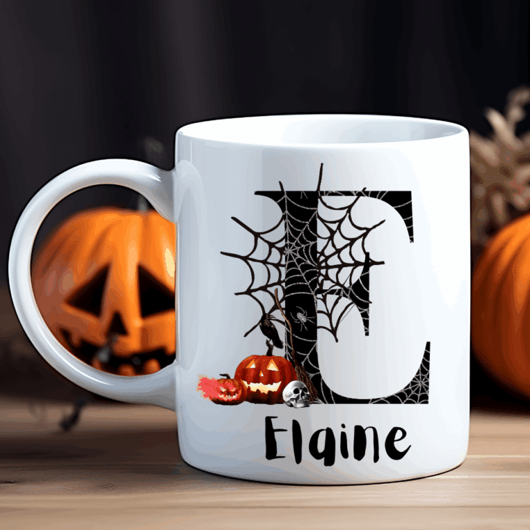 Initial & Name – Personalised Halloween Mug