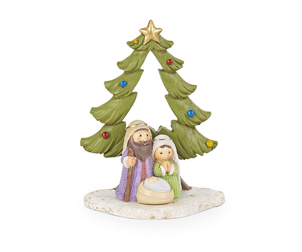 Mini Nativity Scene with Tree