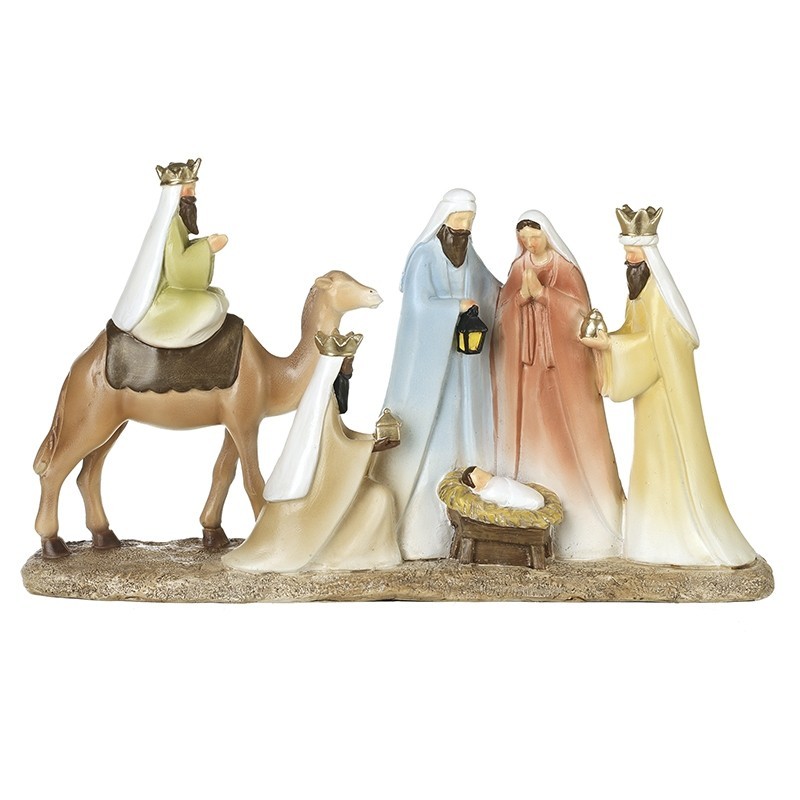 Nativity Scene with Three Wise Men (14x23cm)