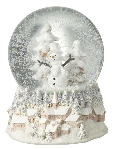 Snowman Snow Globe With Decorative Base