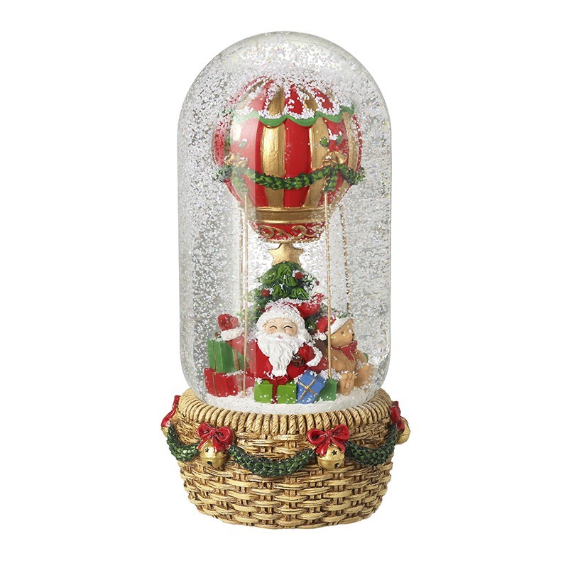 Hot Air Balloon Musical Snow Globe