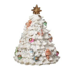 White Musical Christmas Tree Ornament