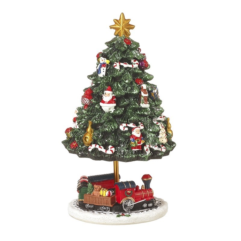Musical Christmas Tree with Train