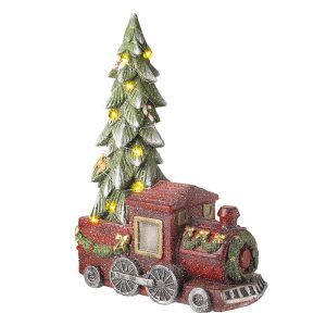 Light-Up Christmas Train with Tree