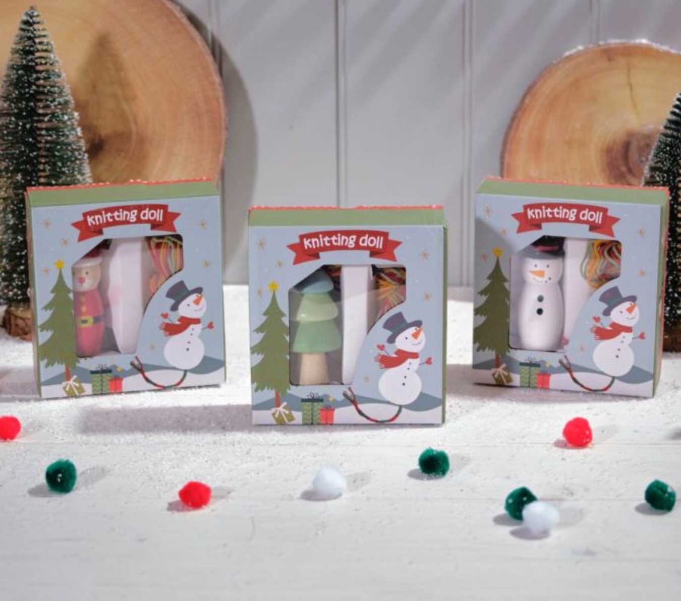 Christmas Knitting Doll Set