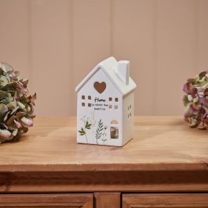 House Shape Ceramic Tea Light Holder