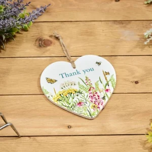 Thank You Ceramic Hanging Heart