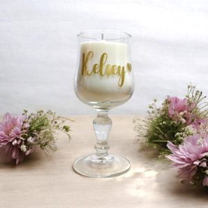 Wine Glass Personalised Candle - 170ML