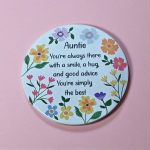 Auntie Floral Ceramic Coaster