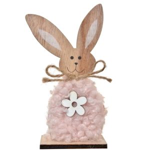 Pink Wooden Rabbit