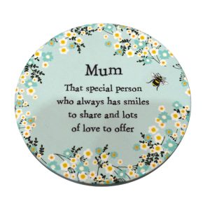 Ceramic Mum Sentiment Coaster – 10 cm Diameter