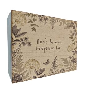 Mum’s Forever Keepsake Wooden Memory Box – 16 x 20 cm