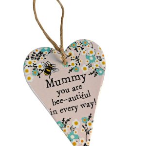 Mummy You Are Bee-autiful - Ceramic Heart Hanging Plaque