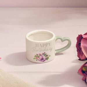 Happy Birthday Ceramic Tealight Holder 