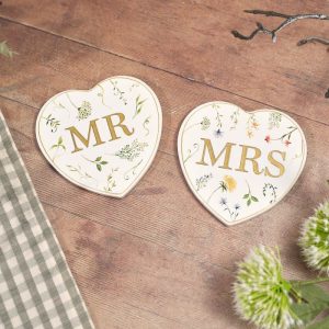 Mr & Mrs Ceramic Coaster Set