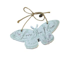 Love You Mum Butterfly Hanging Decoration
