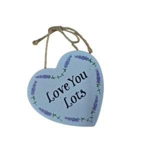 Love You Lots-Wooden Heart Decoration
