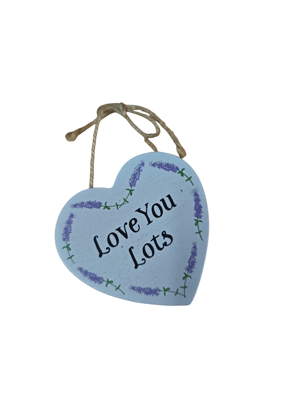 Love You Lots-Wooden Heart Decoration