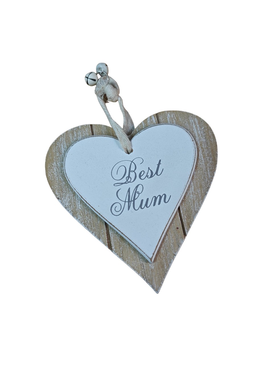 Best Mum-Wooden Heart Hanging Decoration