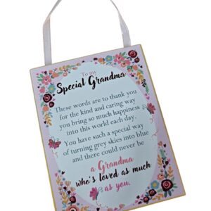 To My Special Grandma- Hanging Plaque