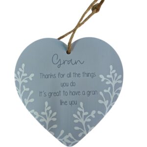 Gran - Wooden Heart Plaque