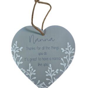 Nanna - Wooden Heart Plaque
