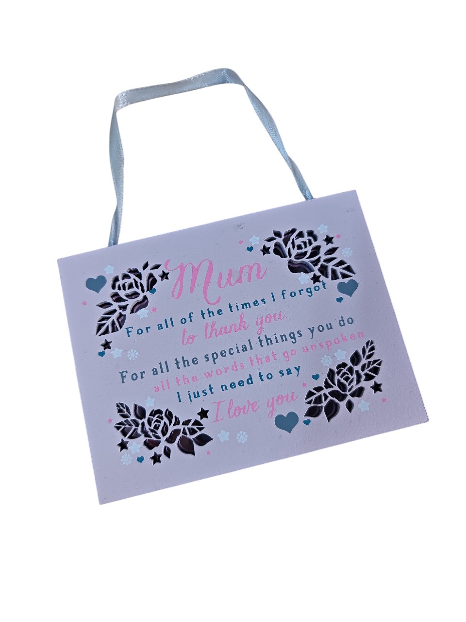 Mum, I Love You - Hanging Plaque
