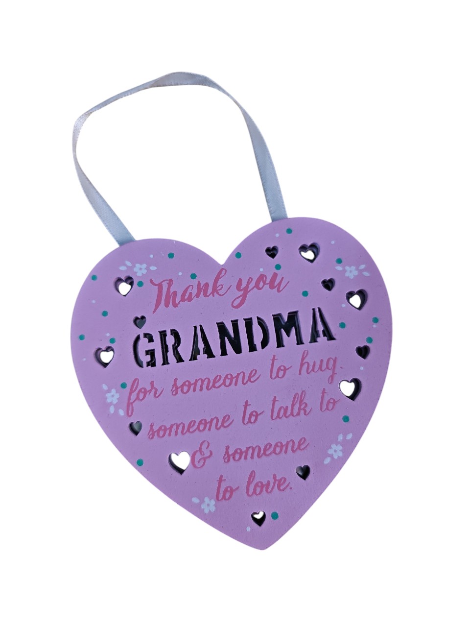 Thank You Grandma - Wooden Heart Plaque