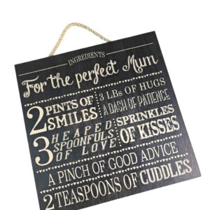 Ingredients for the Perfect Mum - Wooden Plaque