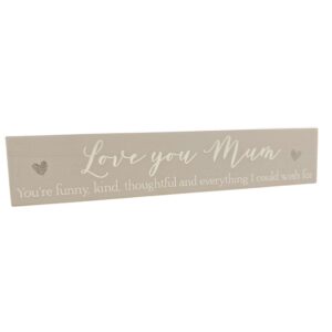 Love You Mum - Wooden Block