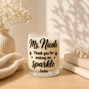 Thank You For Making Me Sparkle - Personalised Candle
