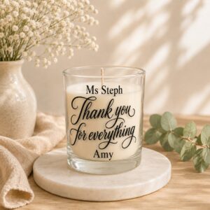 Thank You For Everything - Personalised Candle