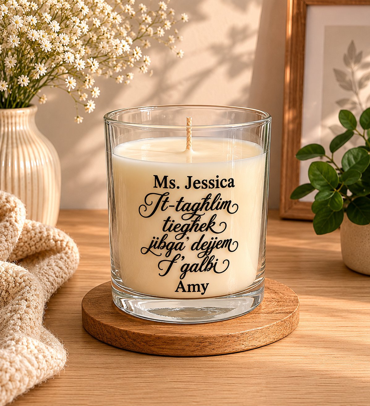 It-Tagħlim Tiegħek... - Personalised Candle