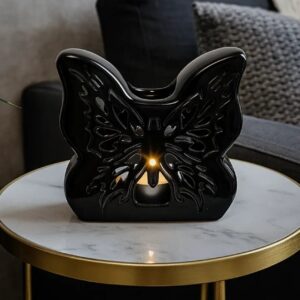 Black Butterfly Oil Burner – 13 x 12 cm