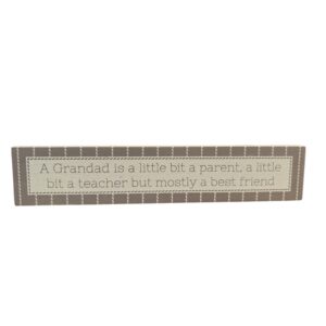 Grandad Best Friend Wooden Block