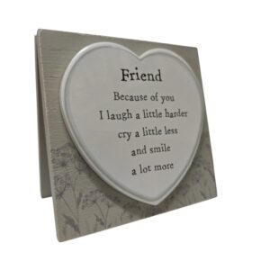 Friend Wooden & Ceramic Plaque Card