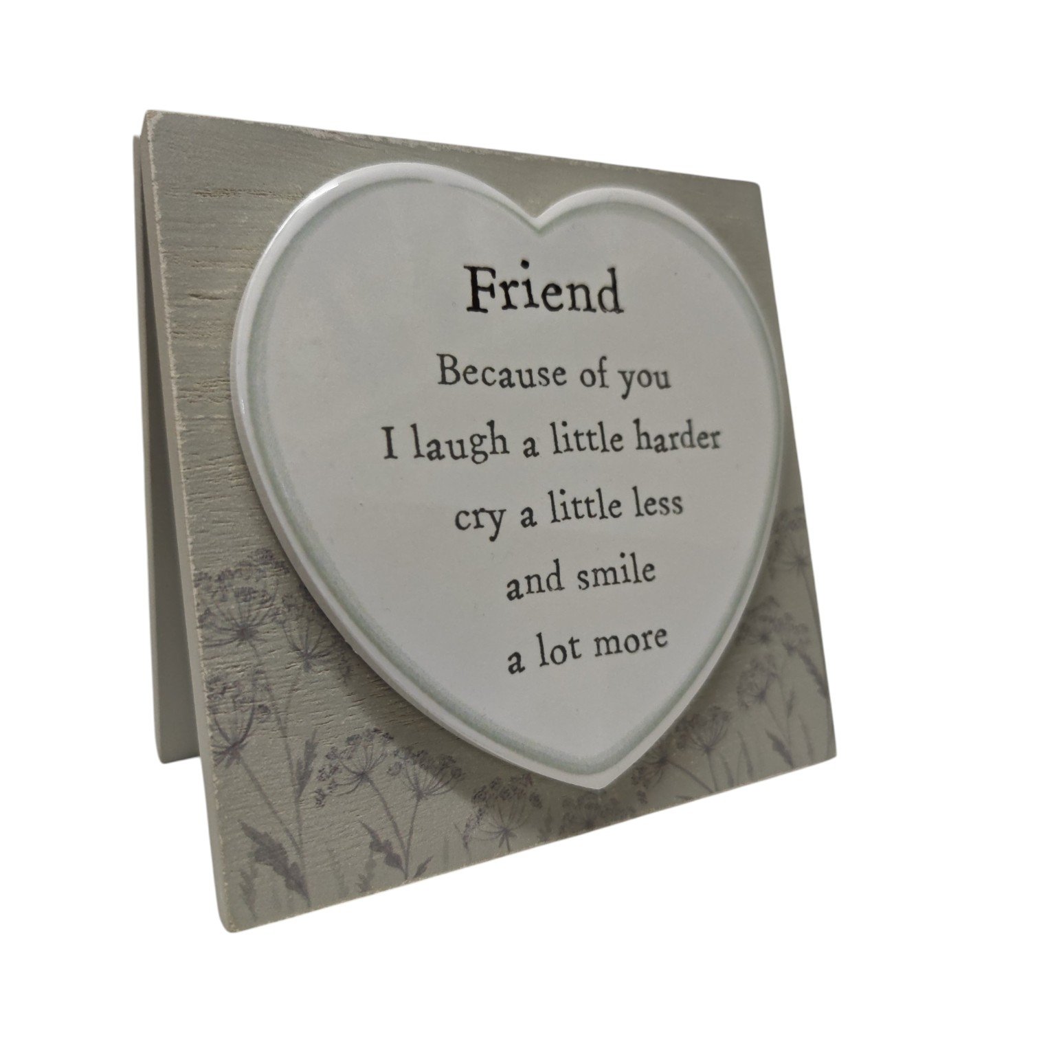 Friend Wooden & Ceramic Plaque Card