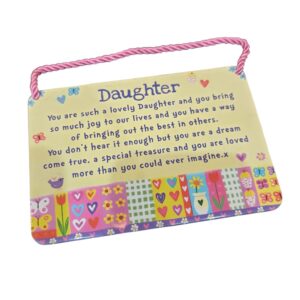 Daughter Metal Hanging Plaque