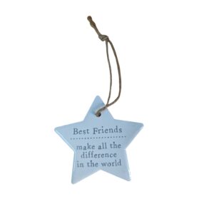 Best Friends Ceramic Star Hanging Plaque