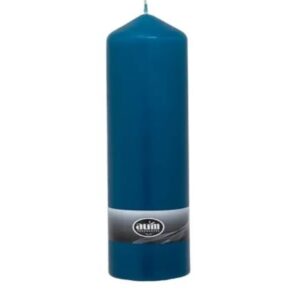 Blue Pillar Candle 180x78mm